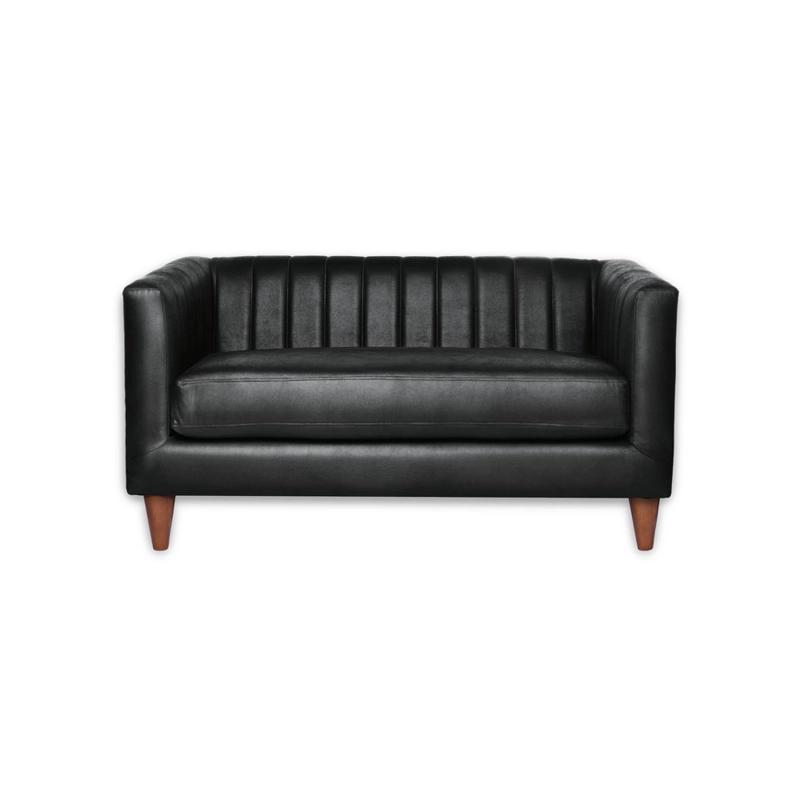 SOFA LATAM HOME SORRENTO 2 CUERPOS CUERO KENTUCKY NEGRO - 1