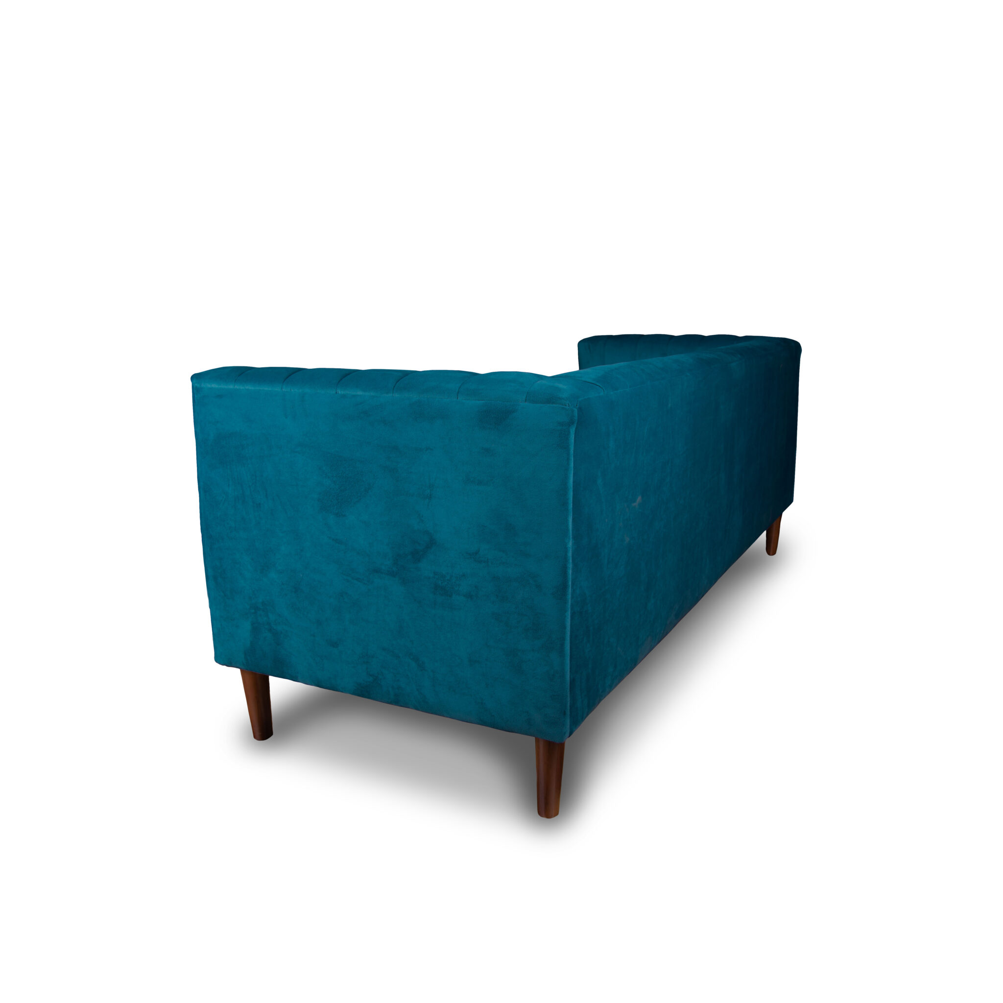 SOFA LATAM HOME SORRENTO 3 CUERPOS AZUL TELA VELVET VIVIAN - 3
