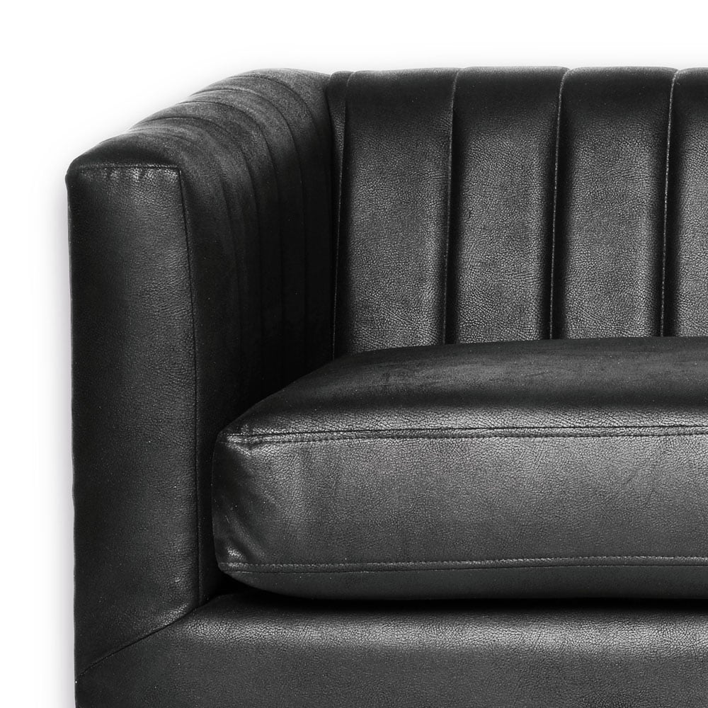 SOFA LATAM HOME SORRENTO 3 CUERPOS CUERO KENTUCKY NEGRO - 3
