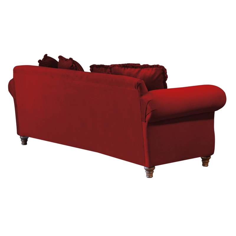 SOFA LATAM HOME RIMINI 3 CUERPOS BURDEO TELA VELVET - 3