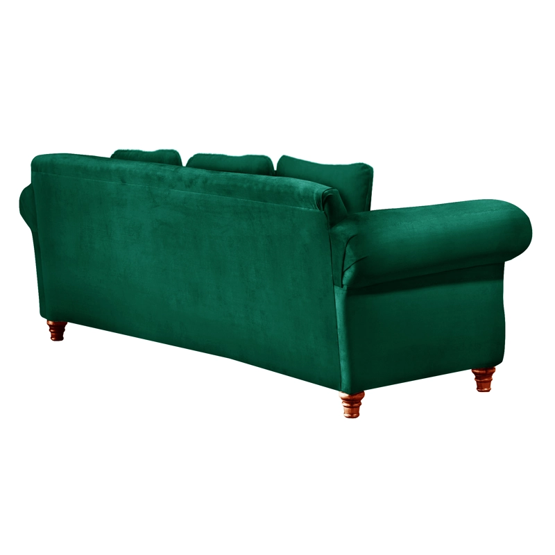 SOFA LATAM HOME RIMINI 3 CUERPOS VERDE TELA VELVET - 3