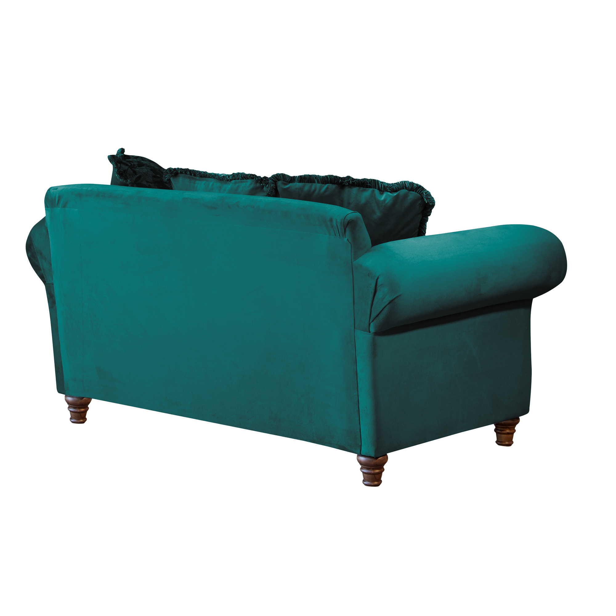 SOFA LATAM HOME RIMINI 2 CUERPOS TURQUESA TELA VELVET - 3