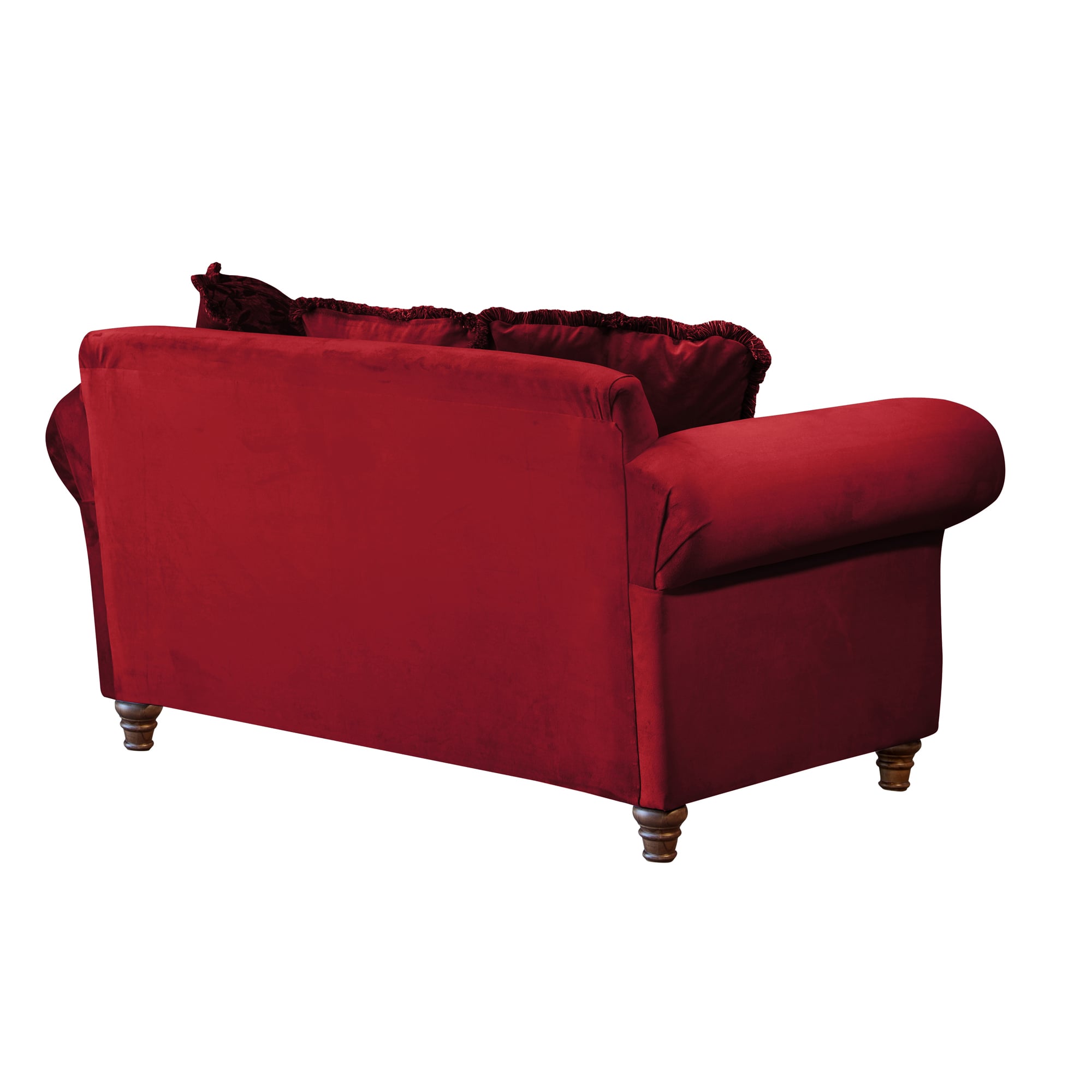 SOFA LATAM HOME RIMINI 2 CUERPOS BURDEO TELA VELVET - 3
