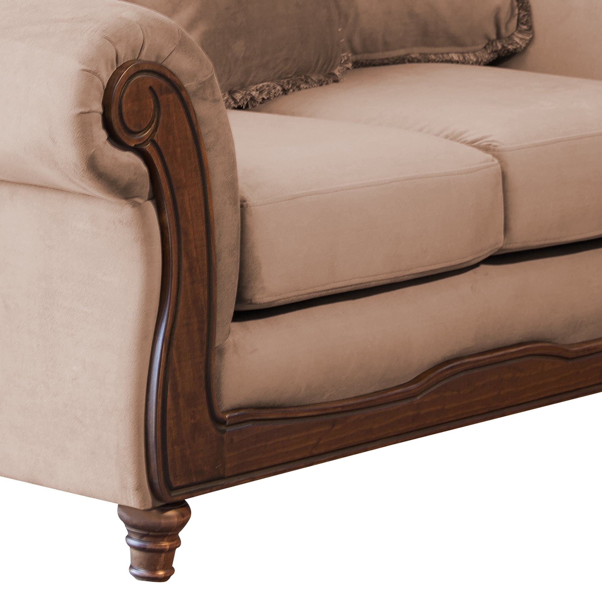 LIVING LATAM HOME RIMINI 3-2 BEIGE TELA VELVET - 3