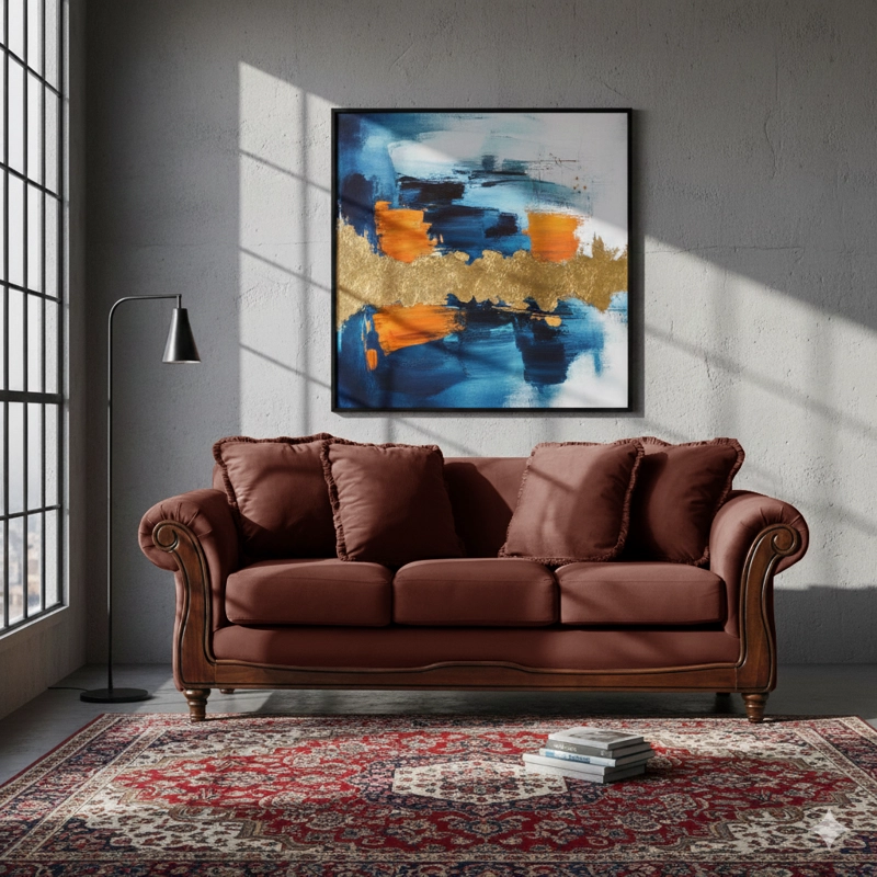 SOFA LATAM HOME RIMINI 3 CUERPOS CHOCOLATE TELA VELVET - 1