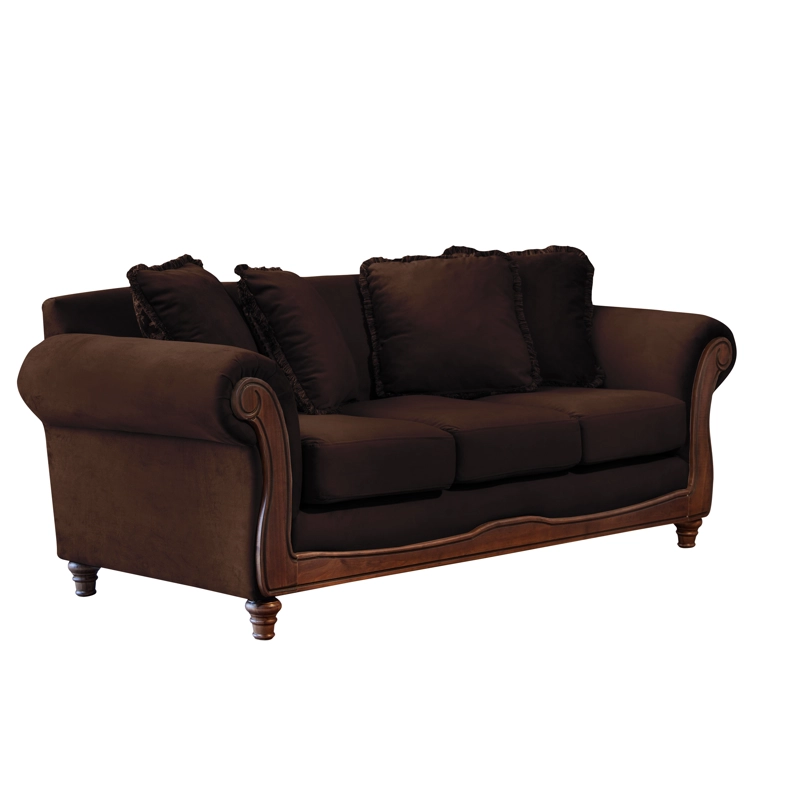 SOFA LATAM HOME RIMINI 3 CUERPOS CHOCOLATE TELA VELVET - 2