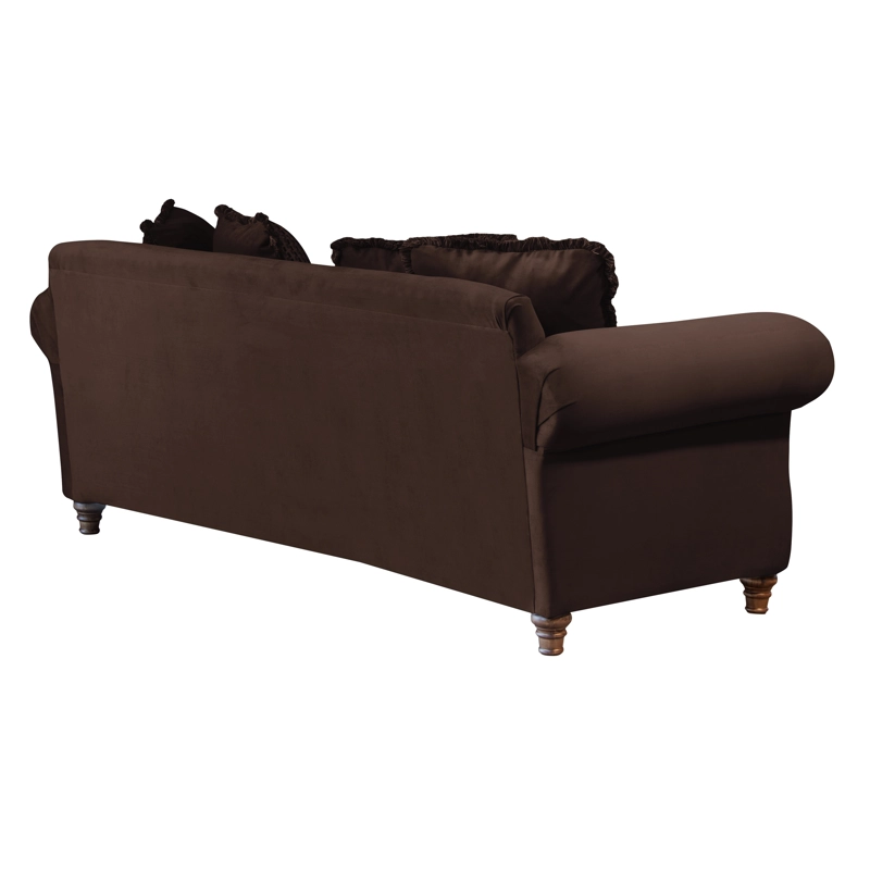 SOFA LATAM HOME RIMINI 3 CUERPOS CHOCOLATE TELA VELVET - 3