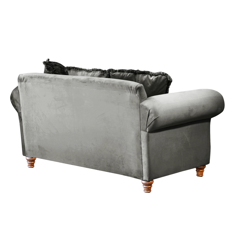 SOFA LATAM HOME RIMINI 2 CUERPOS GRIS TELA VELVET - 3