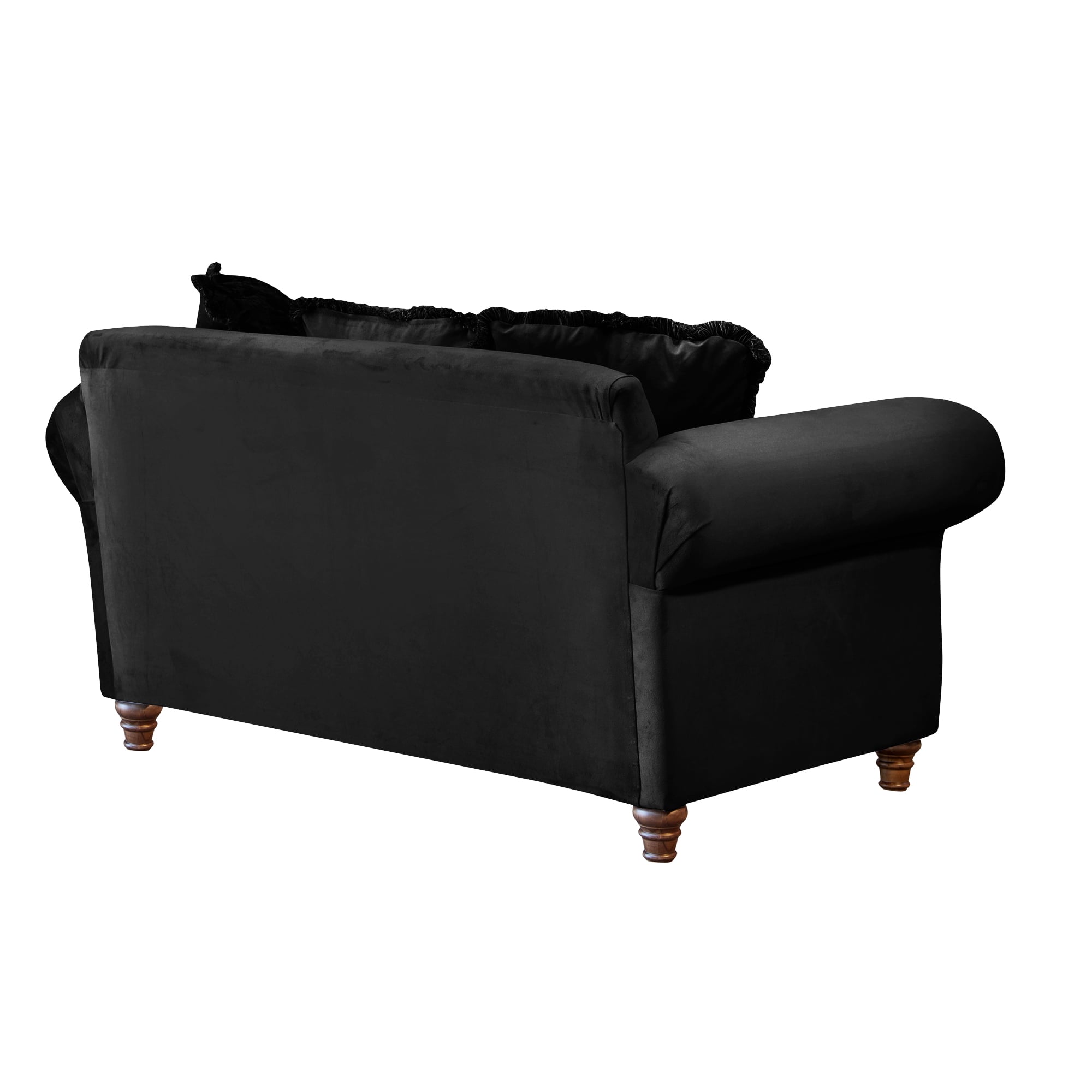 SOFA LATAM HOME RIMINI 2 CUERPOS NEGRO TELA VELVET - 3