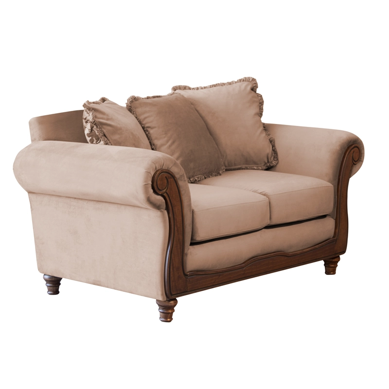 SOFA LATAM HOME RIMINI 2 CUERPOS BEIGE TELA VELVET - 2