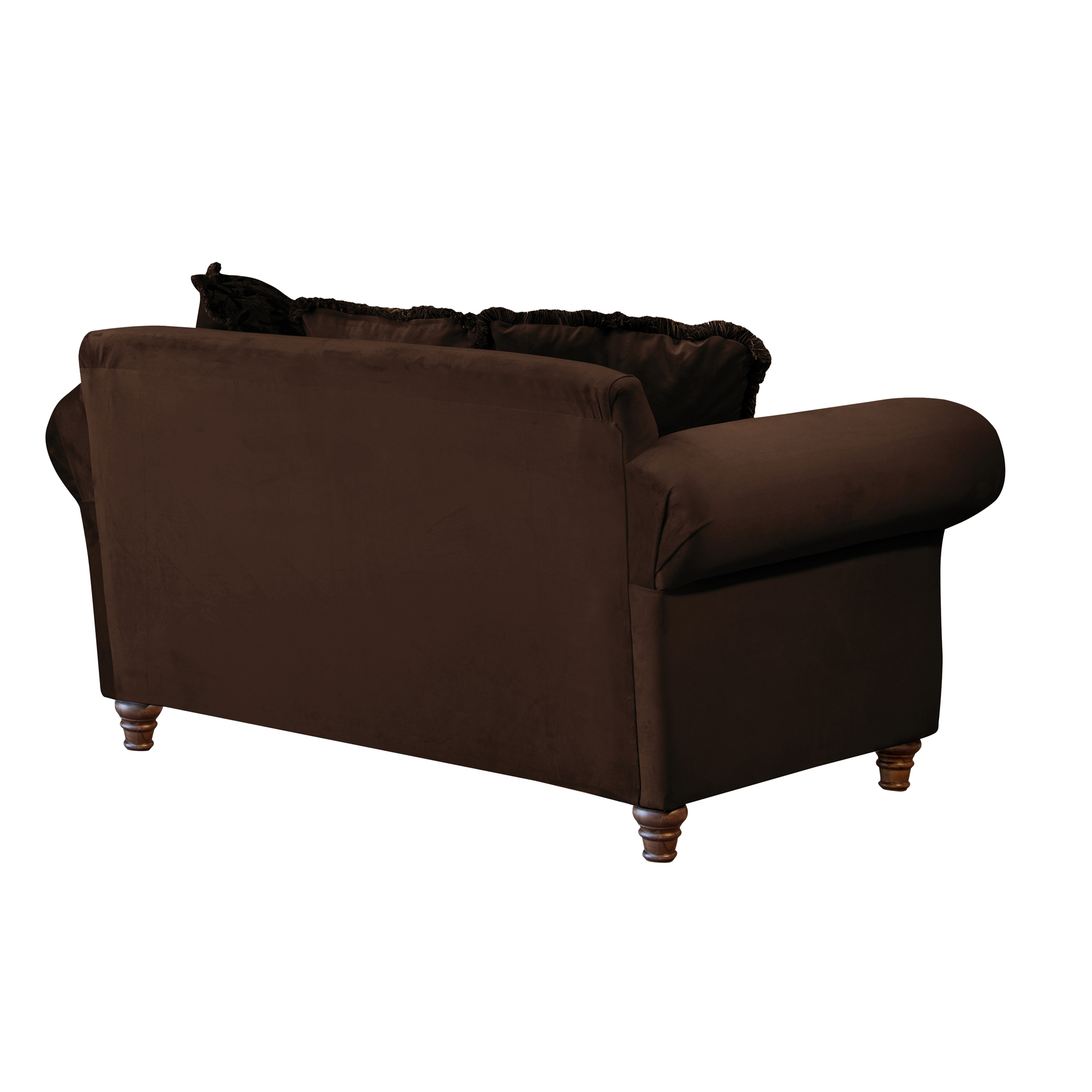 SOFA LATAM HOME RIMINI 2 CUERPOS CHOCOLATE TELA VELVET - 3