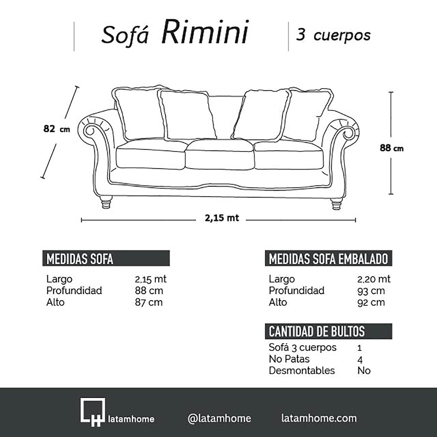 LIVING LATAM HOME RIMINI 3-2 AZUL PETROLEO TELA VELVET - 4