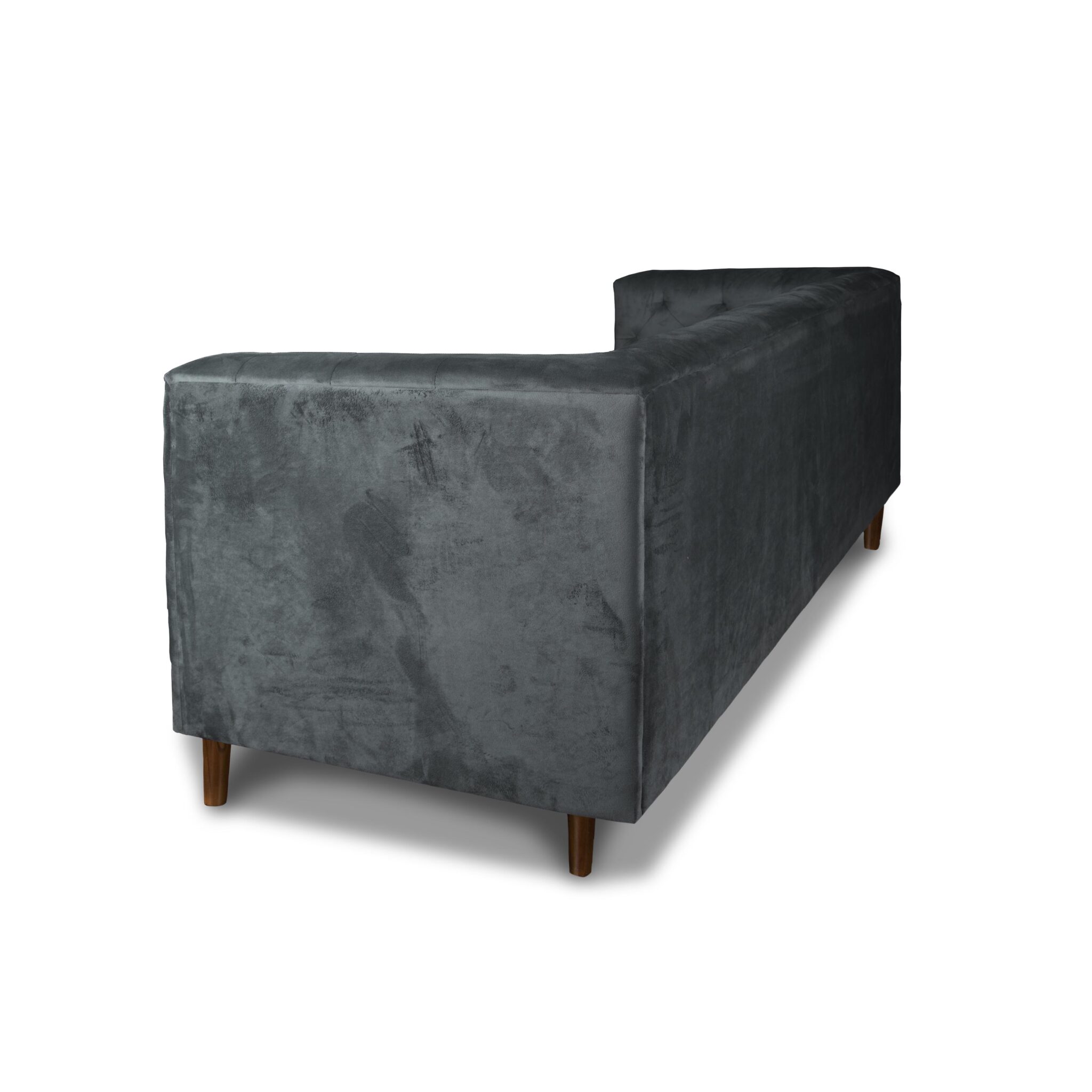 SOFA LATAM HOME BRESCIA 3 CUERPOS GRIS TELA VELVET VIVIAN - 3