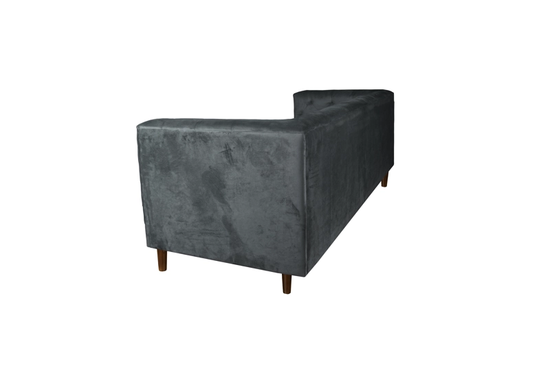 SOFA LATAM HOME BRESCIA 3 CUERPOS GRIS TELA VELVET VIVIAN - 5