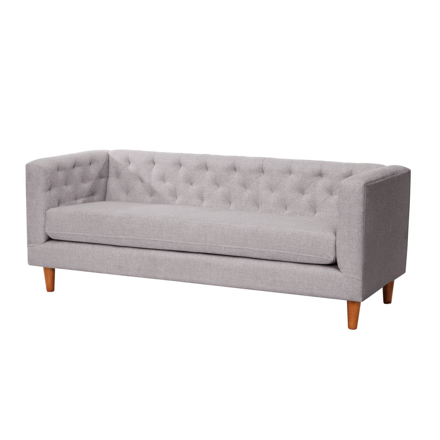 SOFA LATAM HOME BRESCIA 3 CUERPOS LINO GRIS CLARO - 2
