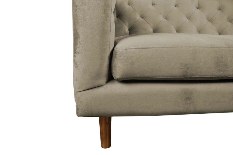 SOFA LATAM HOME BRESCIA 2 CUERPOS CAFÉ TELA VELVET VIVIAN - 5