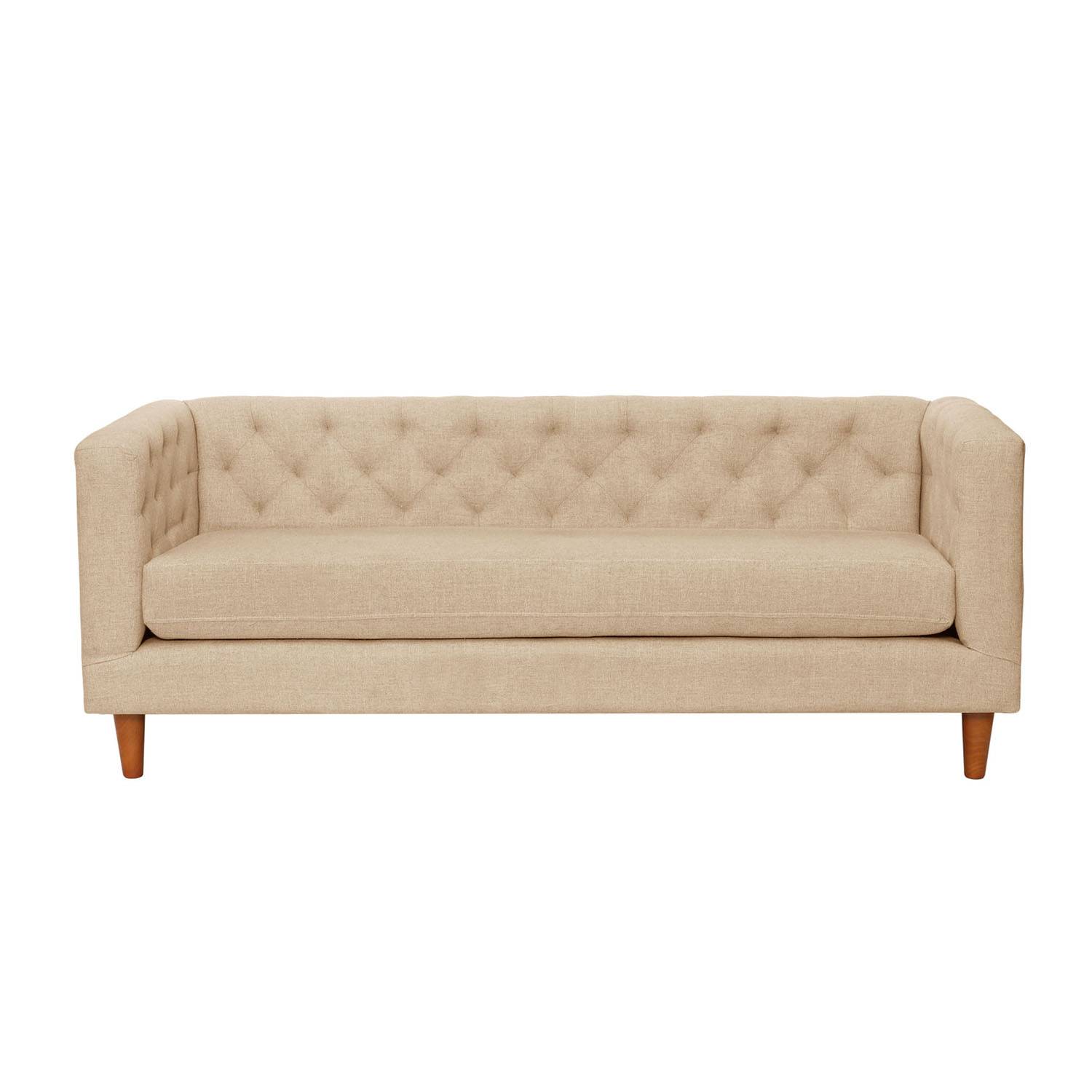 SOFA LATAM HOME BRESCIA 3 CUERPOS LINO BEIGE NATURAL - 1