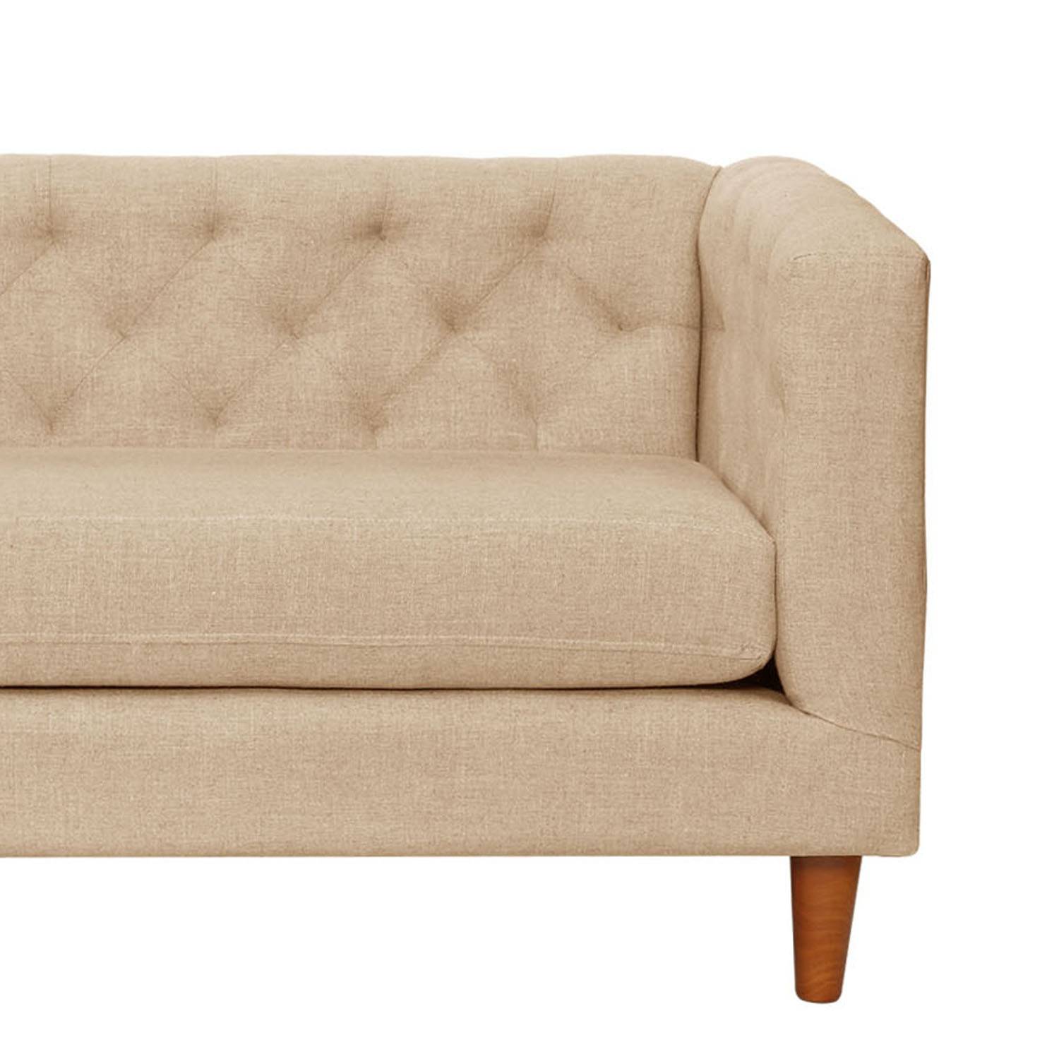 SOFA LATAM HOME BRESCIA 3 CUERPOS LINO BEIGE NATURAL - 3