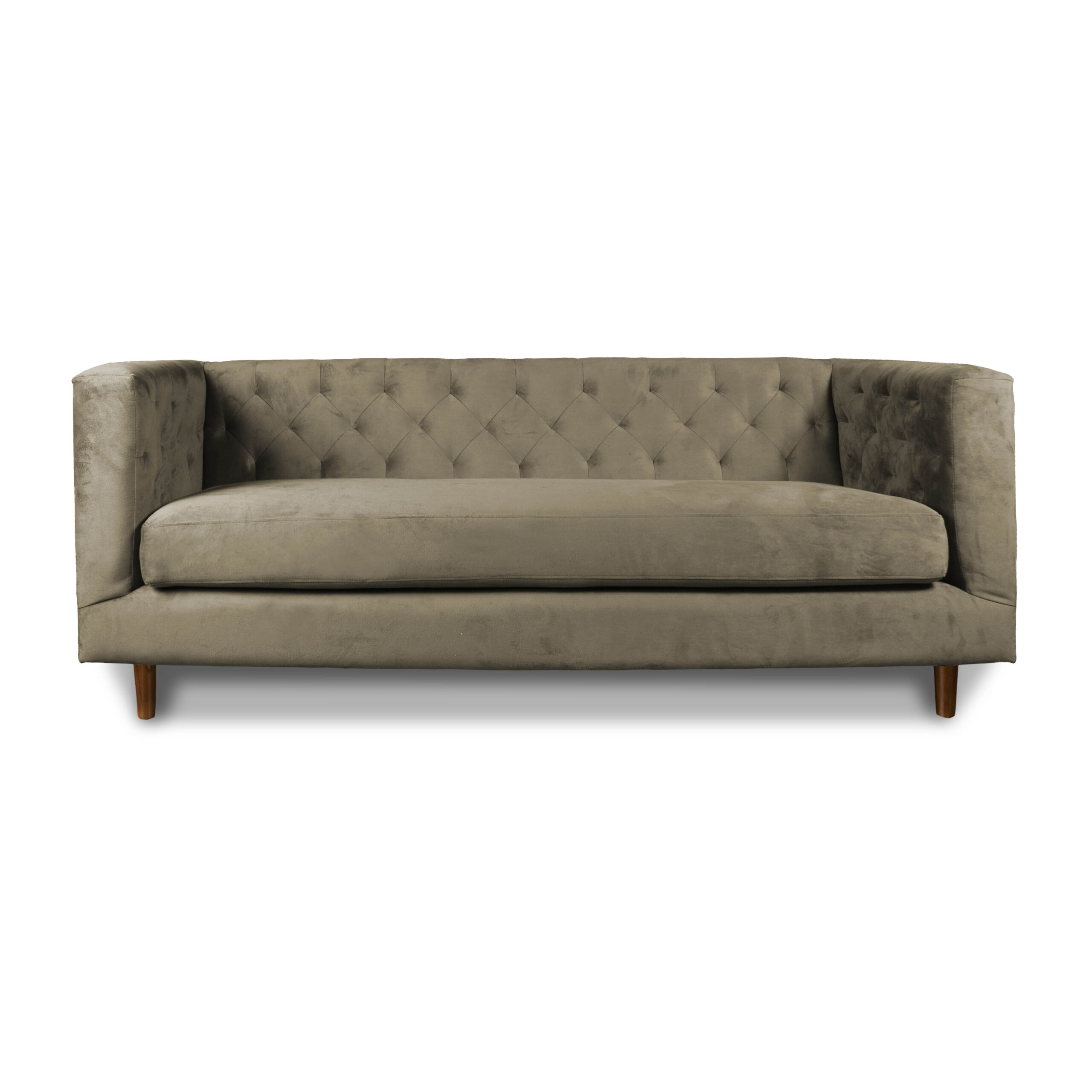 SOFA LATAM HOME BRESCIA 3 CUERPOS CAFÉ TELA VELVET VIVIAN - 1