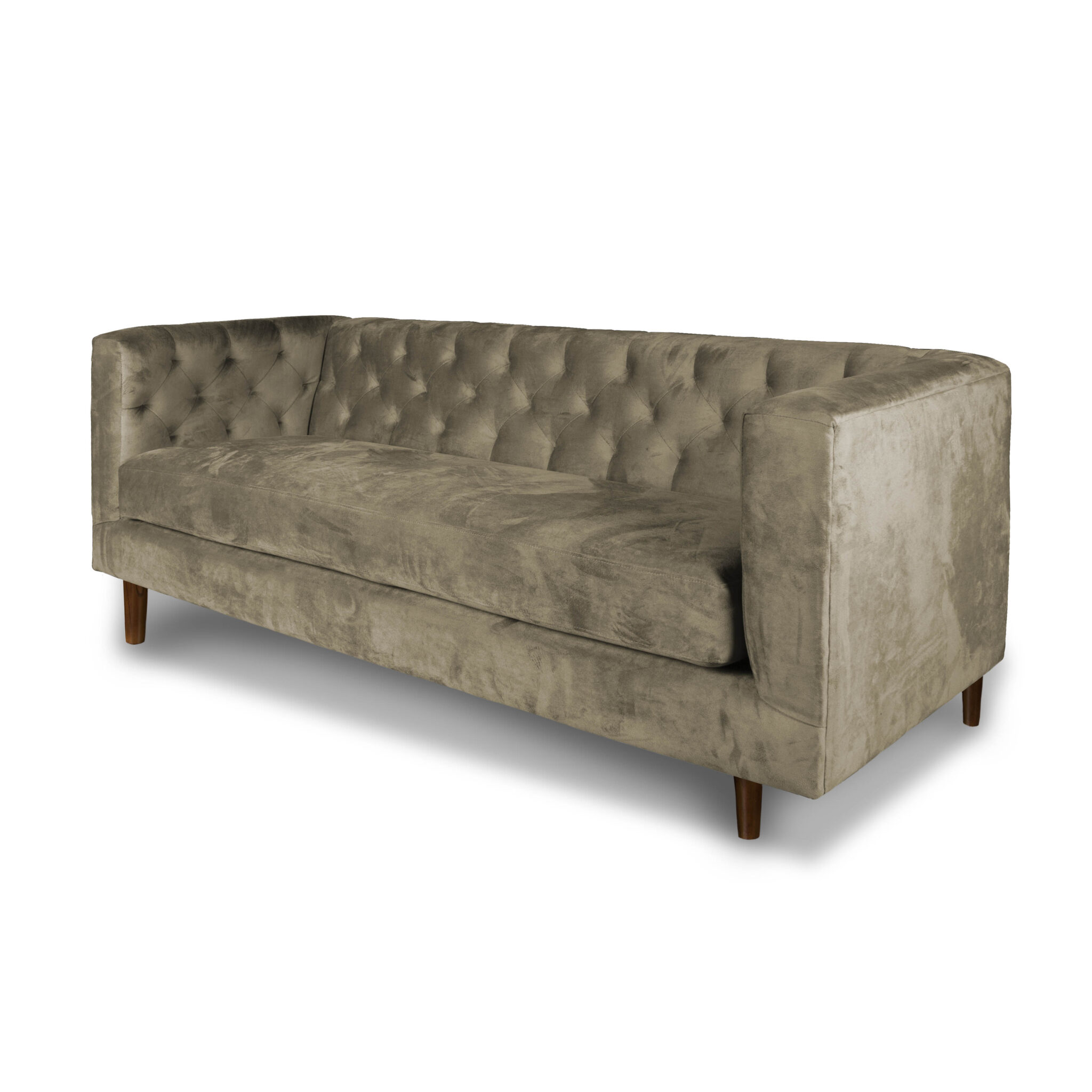 SOFA LATAM HOME BRESCIA 3 CUERPOS CAFÉ TELA VELVET VIVIAN - 2