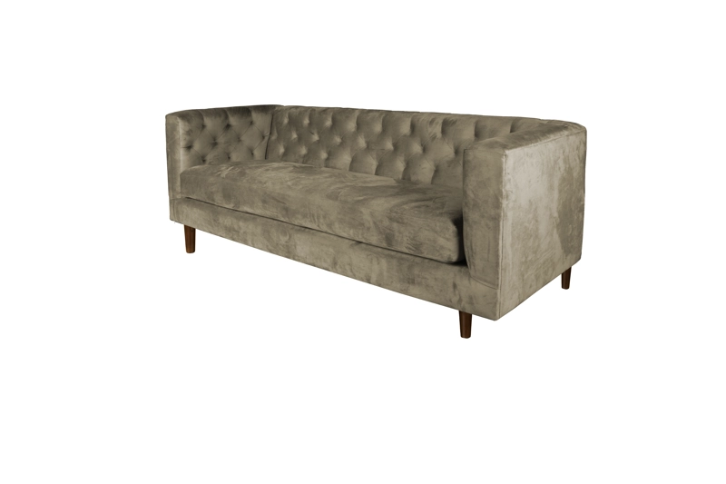 SOFA LATAM HOME BRESCIA 3 CUERPOS CAFÉ TELA VELVET VIVIAN - 4