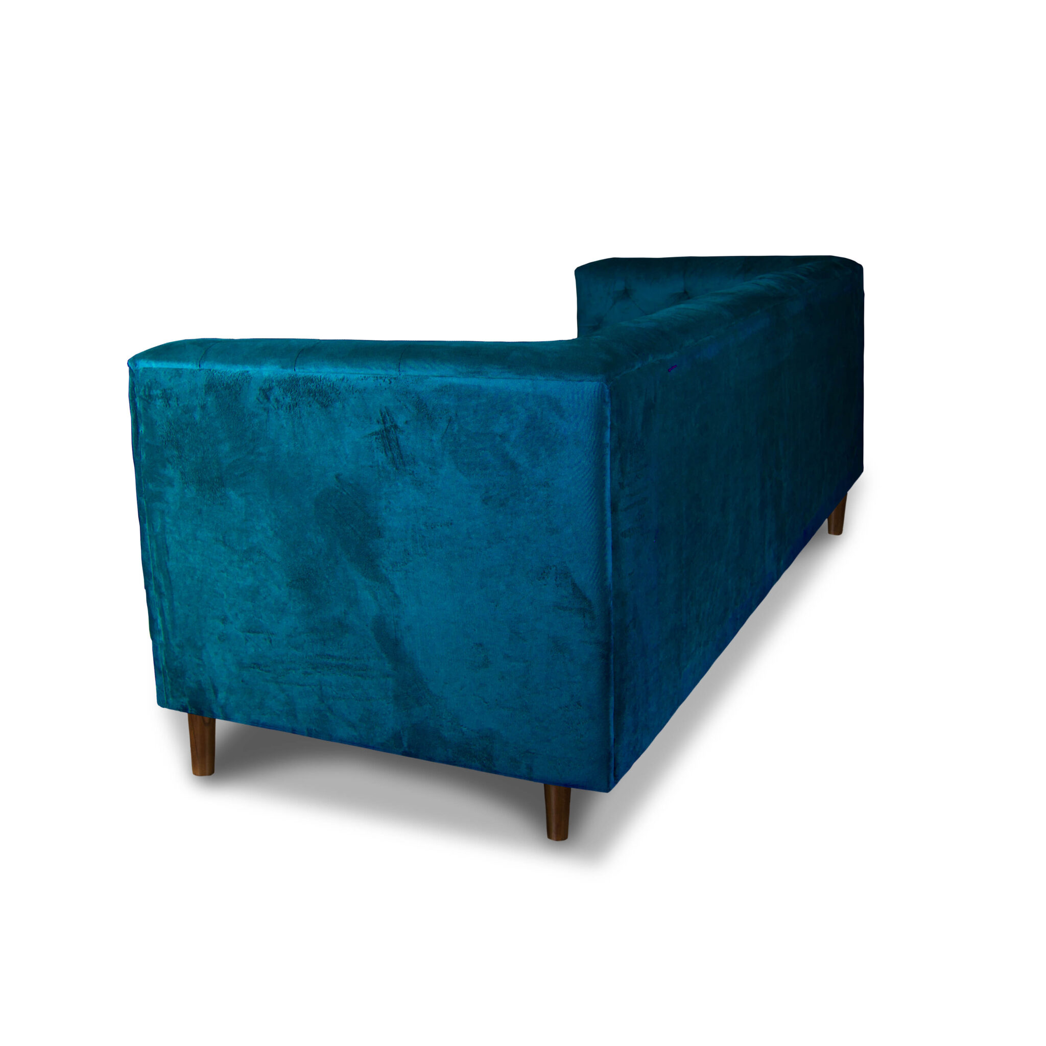 SOFA LATAM HOME BRESCIA 3 CUERPOS AZUL TELA VELVET VIVIAN - 3