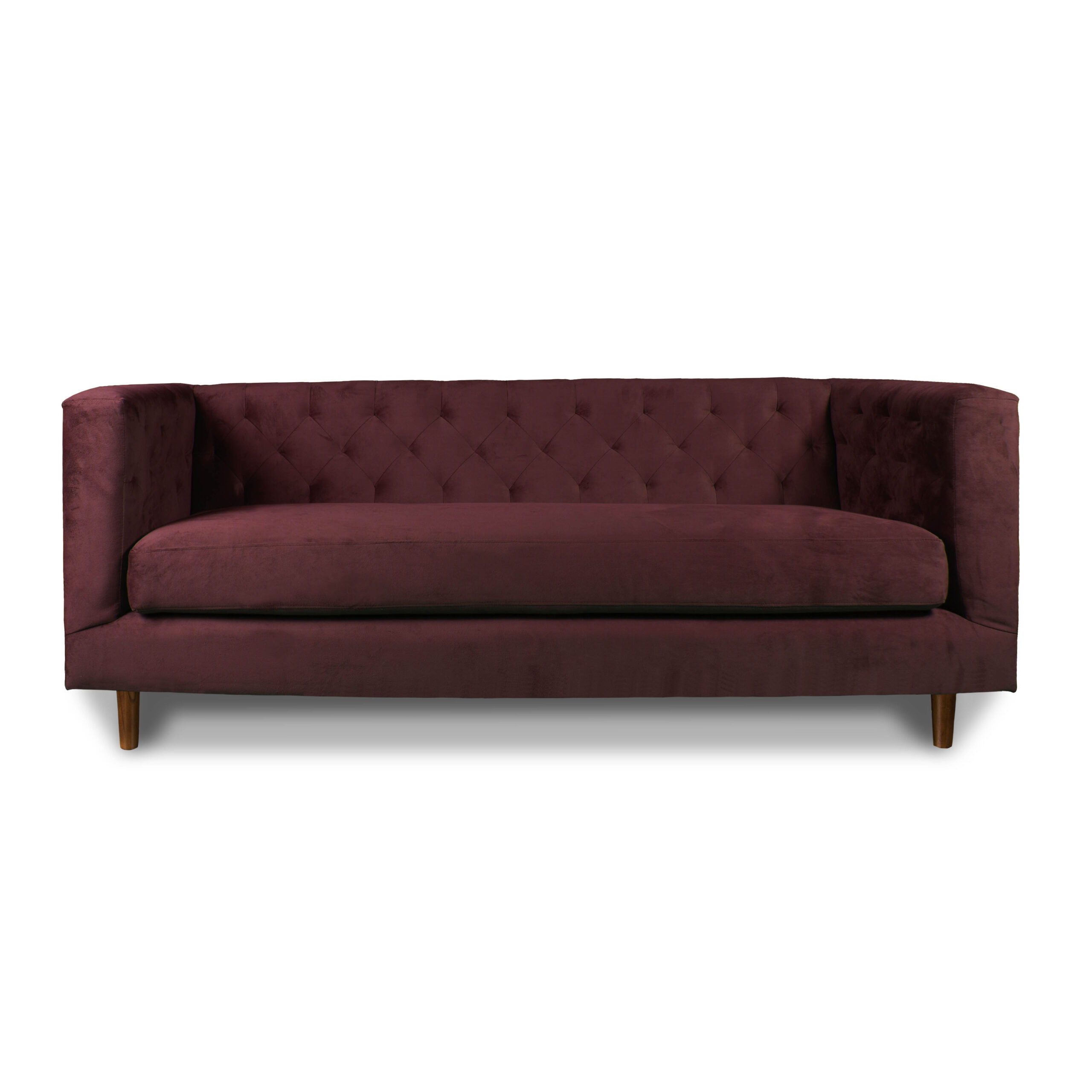 SOFA LATAM HOME BRESCIA 3 CUERPOS BURDEO TELA VELVET VIVIAN - 1