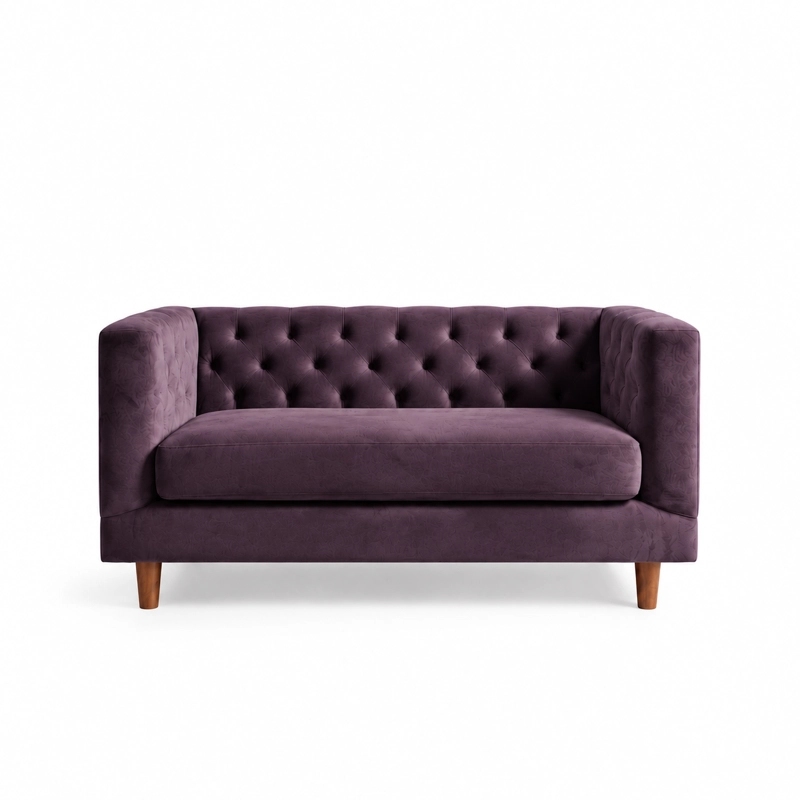 SOFA LATAM HOME BRESCIA 2 CUERPOS LILA TELA VELVET VIVIAN - 2