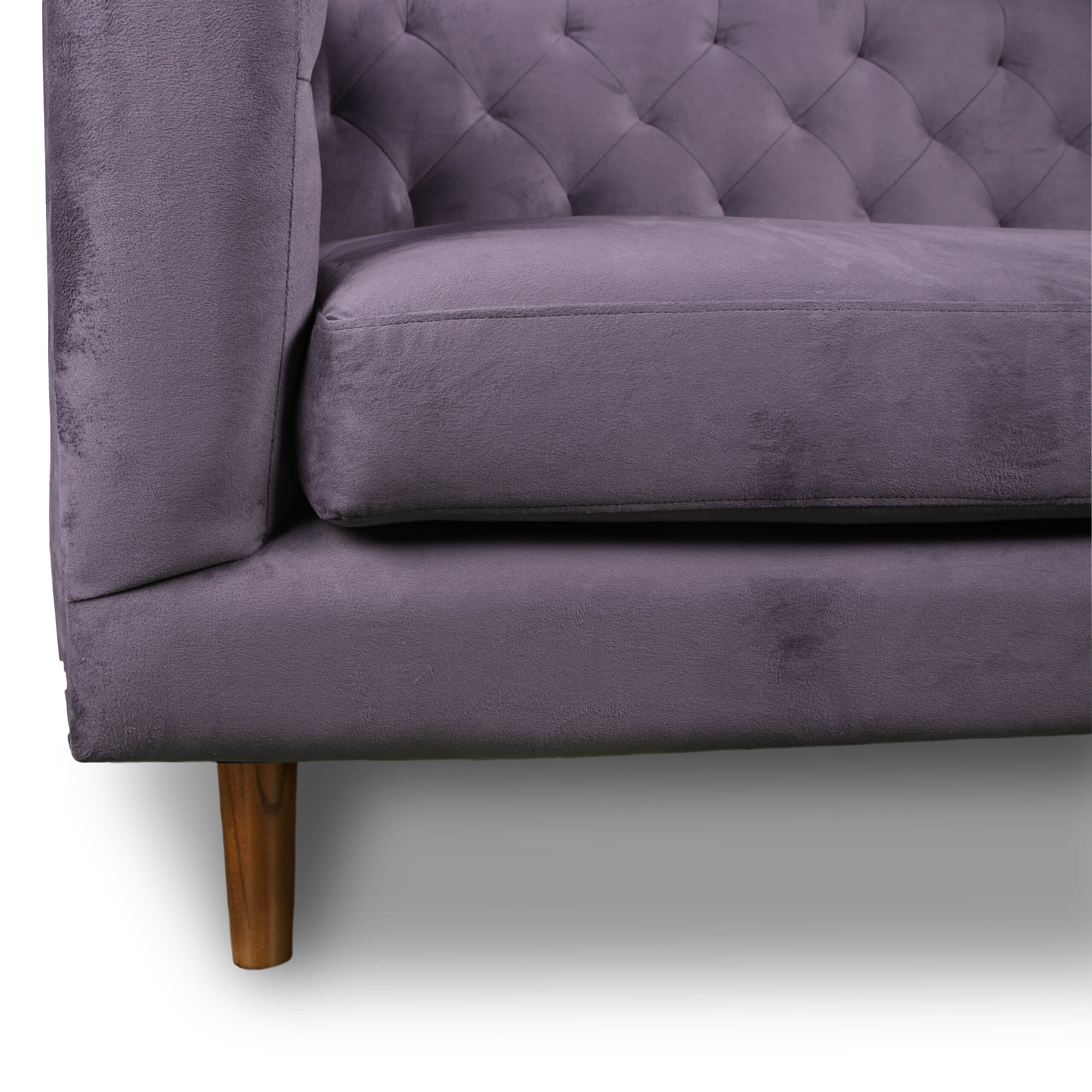 SOFA LATAM HOME BRESCIA 2 CUERPOS LILA TELA VELVET VIVIAN - 2