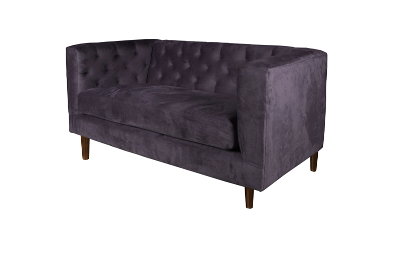SOFA LATAM HOME BRESCIA 2 CUERPOS LILA TELA VELVET VIVIAN - 4