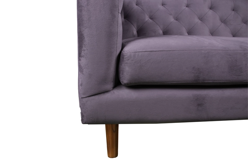SOFA LATAM HOME BRESCIA 2 CUERPOS LILA TELA VELVET VIVIAN - 5