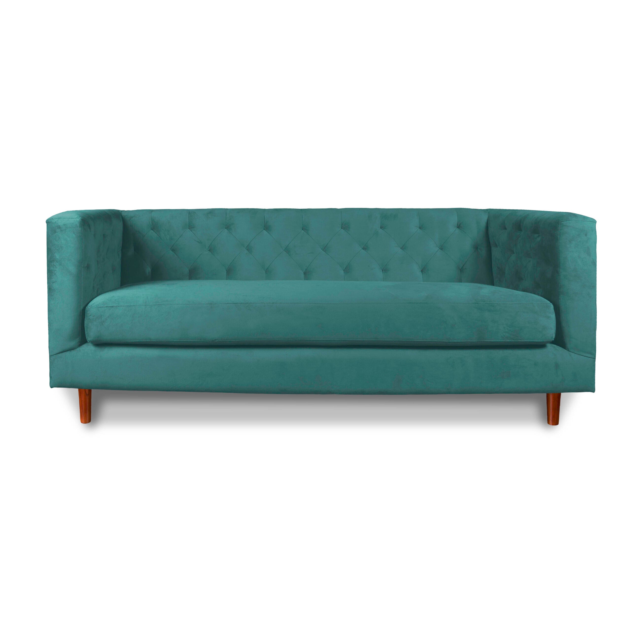 SOFA LATAM HOME BRESCIA 3 CUERPOS VERDE TELA VELVET VIVIAN - 1