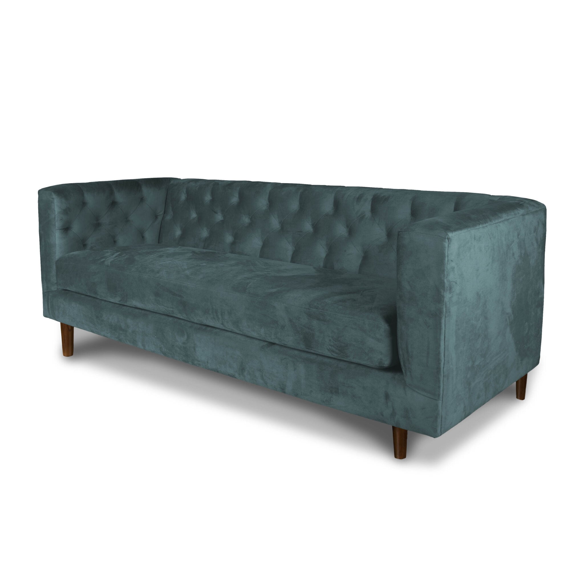 SOFA LATAM HOME BRESCIA 3 CUERPOS VERDE TELA VELVET VIVIAN - 2