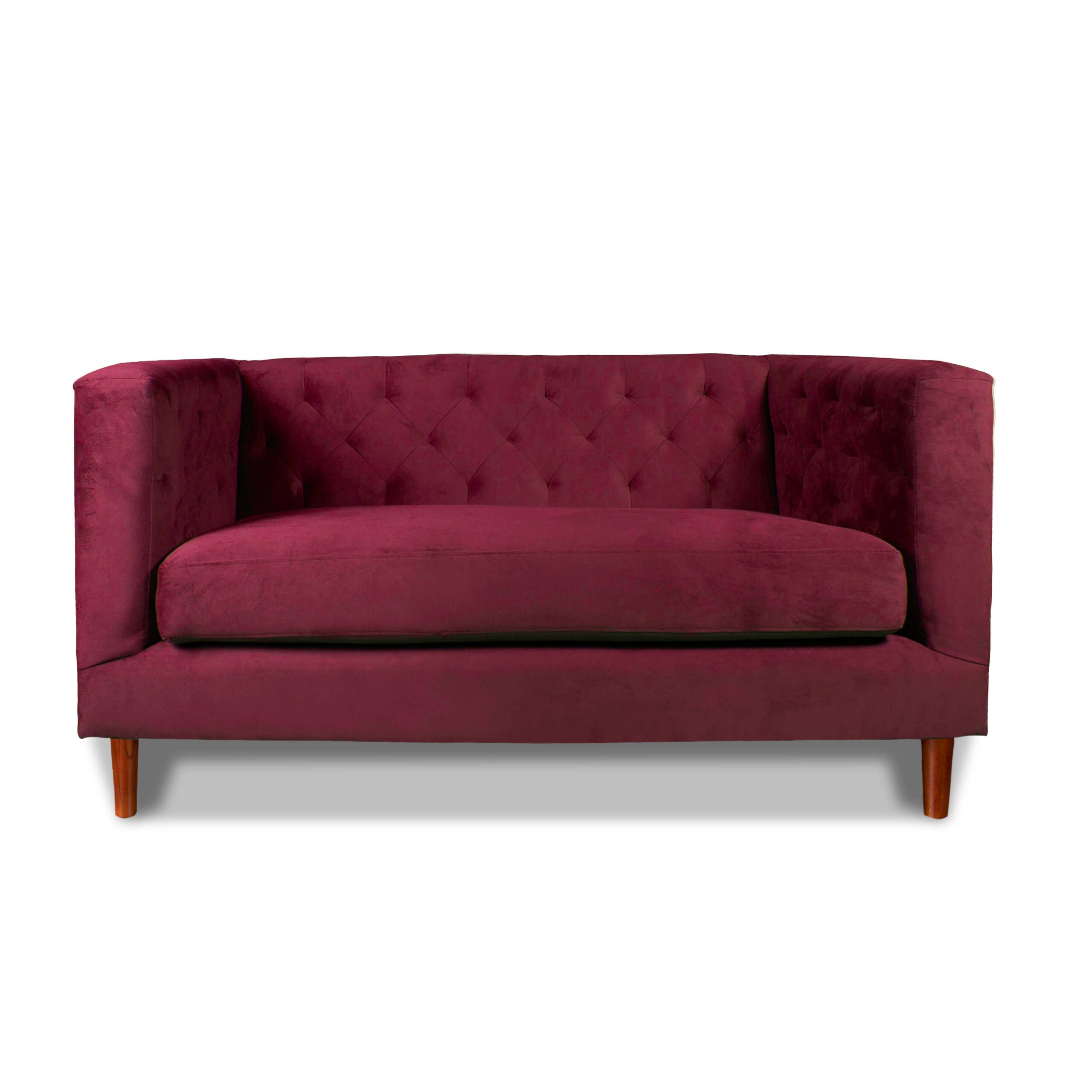 SOFA LATAM HOME BRESCIA 2 CUERPOS BURDEO TELA VELVET VIVIAN - 1