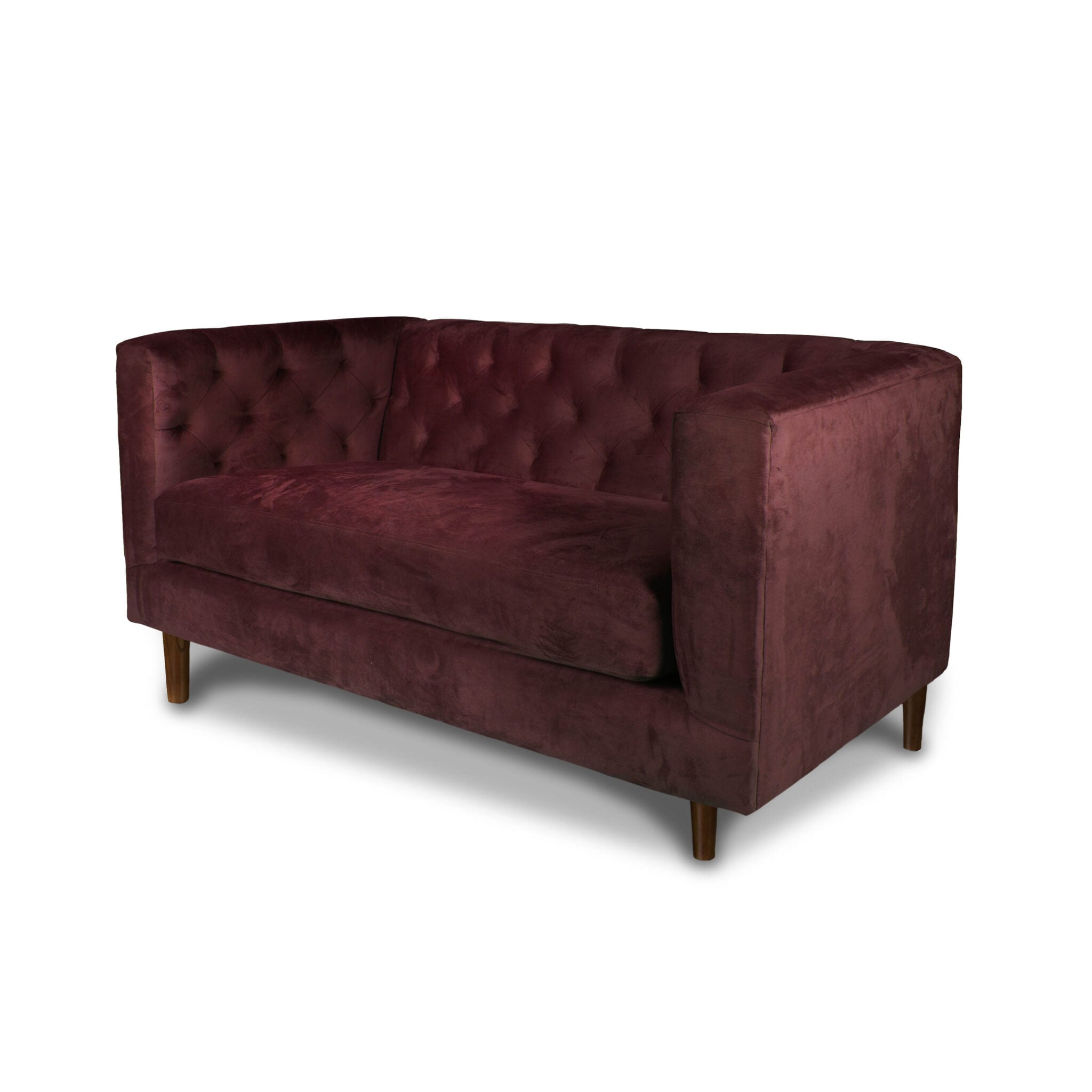 SOFA LATAM HOME BRESCIA 2 CUERPOS BURDEO TELA VELVET VIVIAN - 3