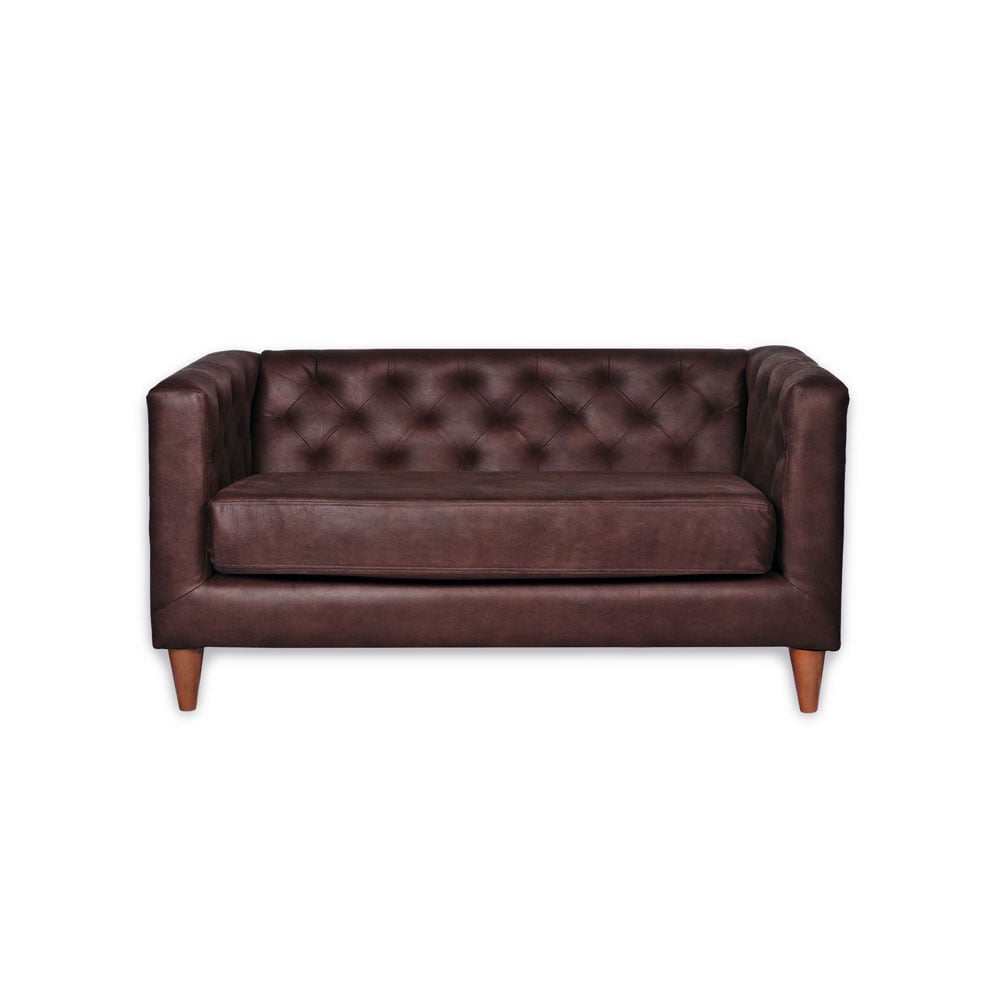 SOFA LATAM HOME BRESCIA 2 CUERPOS CUERO KENTUCKY CAFE MORO - 1
