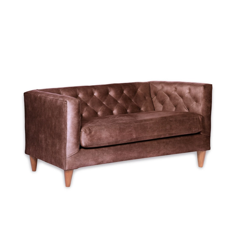 SOFA LATAM HOME BRESCIA 2 CUERPOS CUERO KENTUCKY CAFE MORO - 2