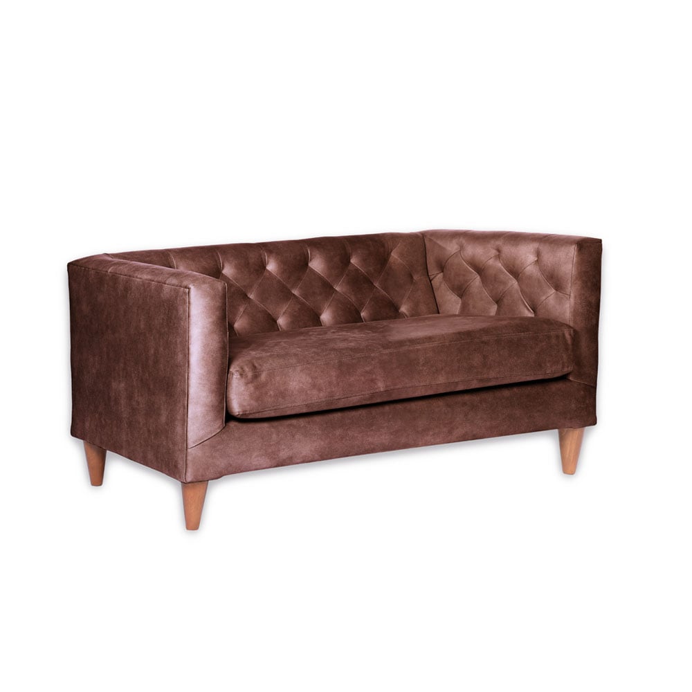 SOFA LATAM HOME BRESCIA 2 CUERPOS CUERO KENTUCKY CAFE MORO - 2