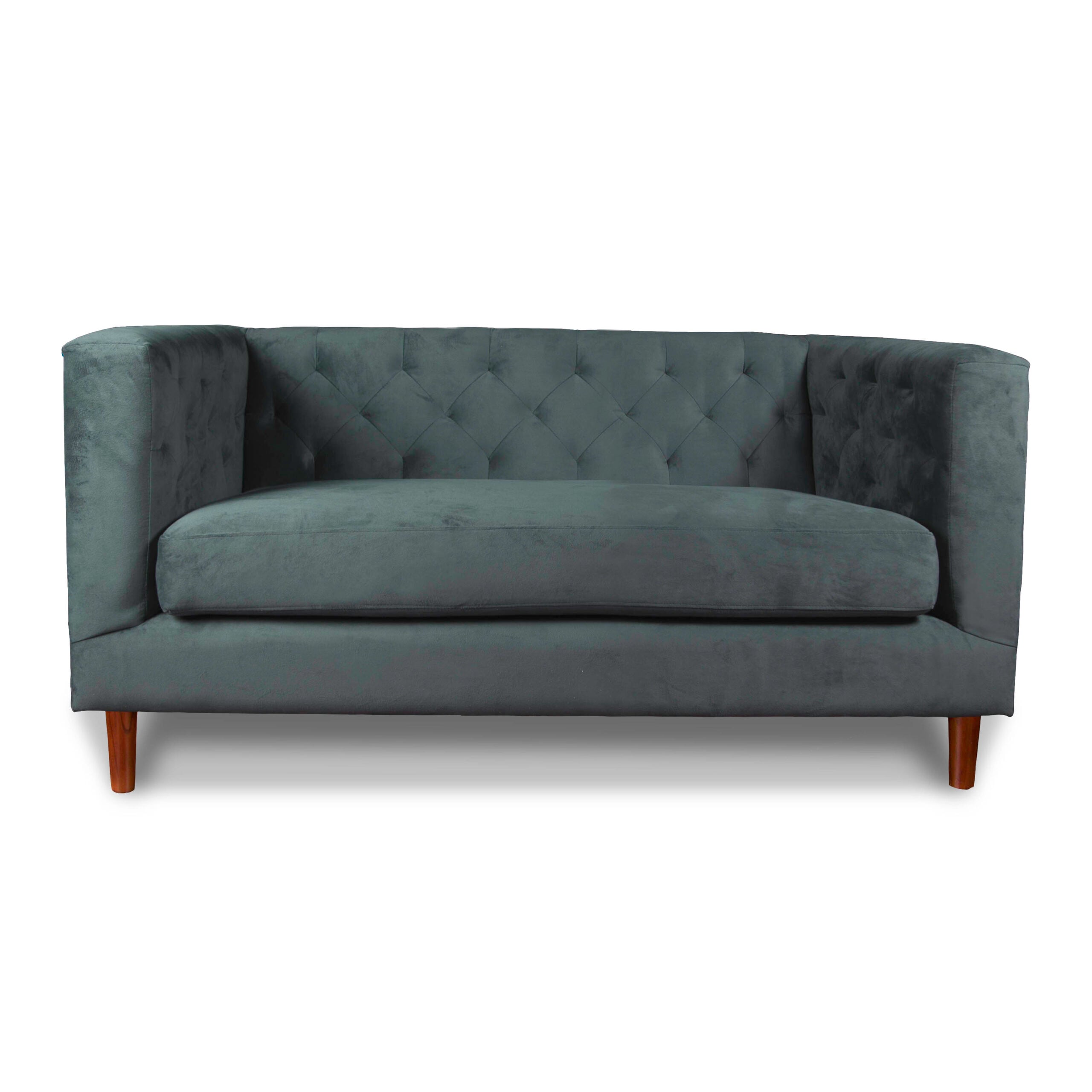 SOFA LATAM HOME BRESCIA 2 CUERPOS GRIS TELA VELVET VIVIAN - 1