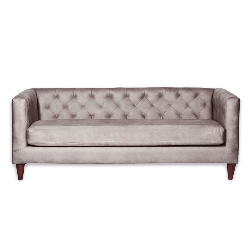 SOFA LATAM HOME BRESCIA 3 CUERPOS CUERO KENTUCKY GRIS - 2