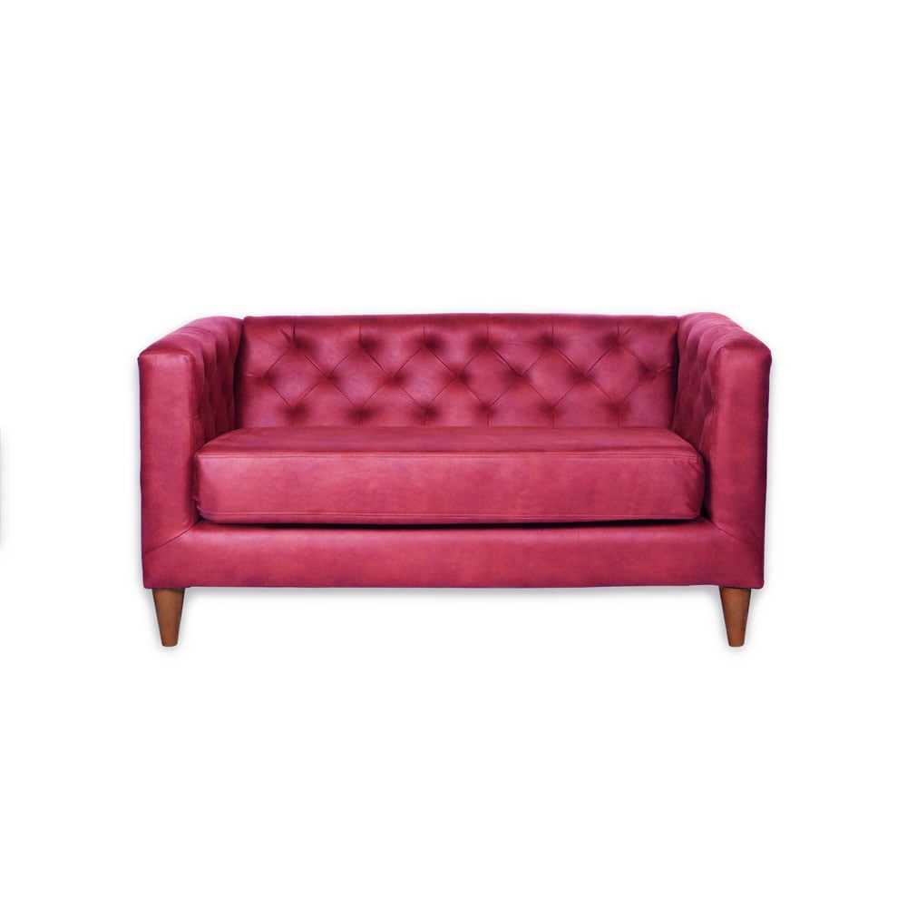 SOFA LATAM HOME BRESCIA 2 CUERPOS CUERO KENTUCKY ROJO - 1