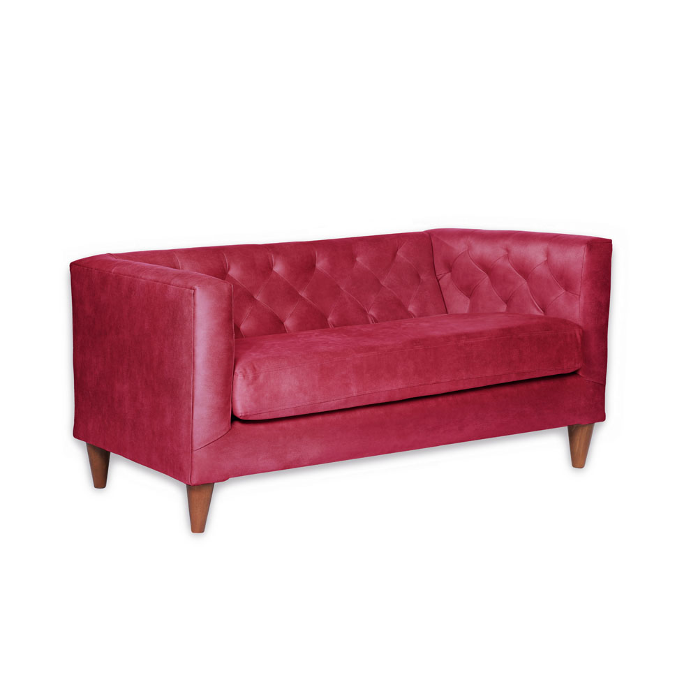 SOFA LATAM HOME BRESCIA 2 CUERPOS CUERO KENTUCKY ROJO - 2