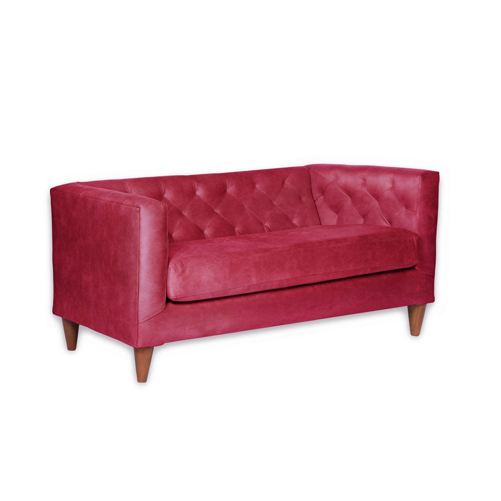 SOFA LATAM HOME BRESCIA 2 CUERPOS CUERO KENTUCKY ROJO - 3