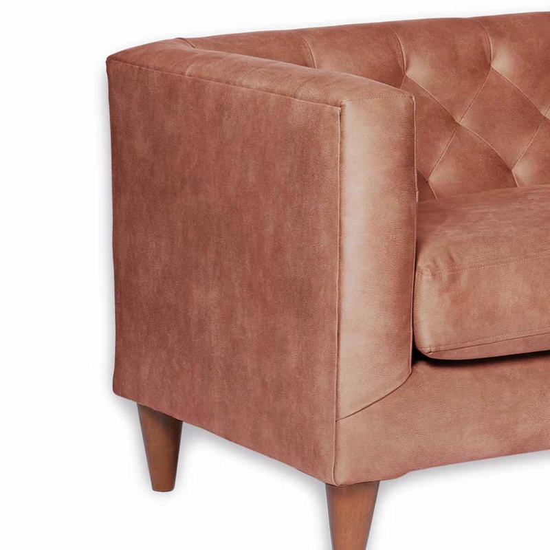 SOFA LATAM HOME BRESCIA 2 CUERPOS CUERO KENTUCKY TABACO - 3