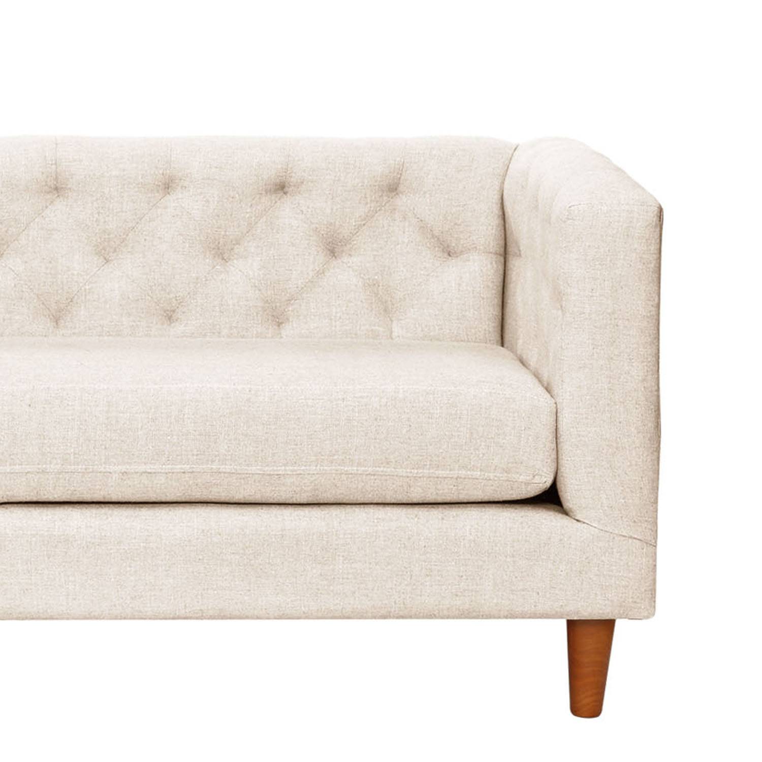 SOFA BRESCIA 3C LINO EN COLOR BLANCO - 3