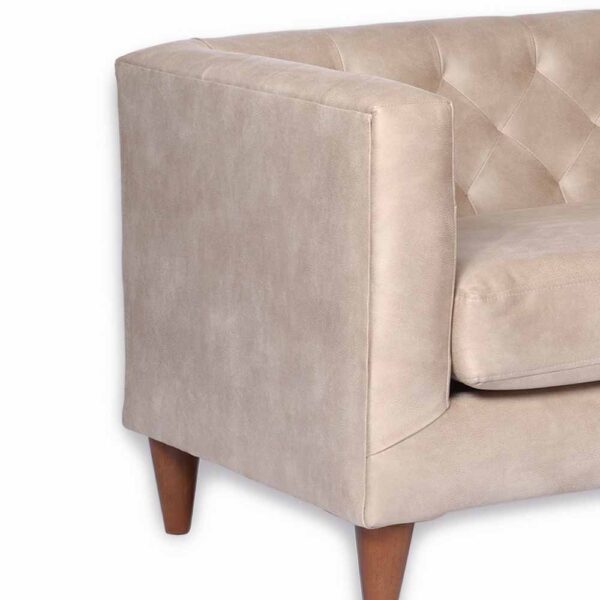 SOFA LATAM HOME BRESCIA 2 CUERPOS CUERO KENTUCKY BEIGE - 3