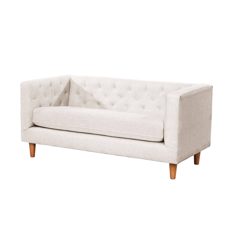 SOFA BRESCIA 2C LINO EN COLOR BLANCO - 2