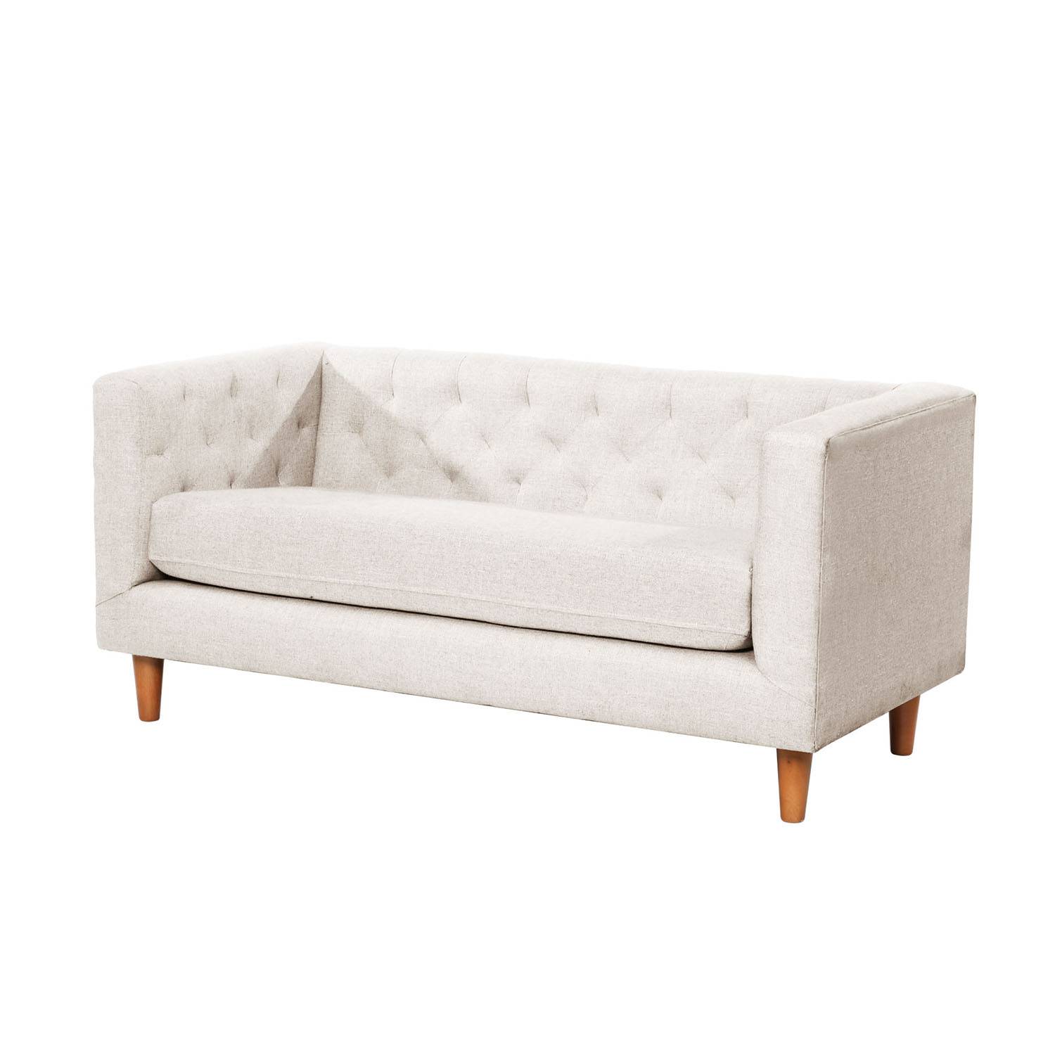 SOFA BRESCIA 2C LINO EN COLOR BLANCO - 2