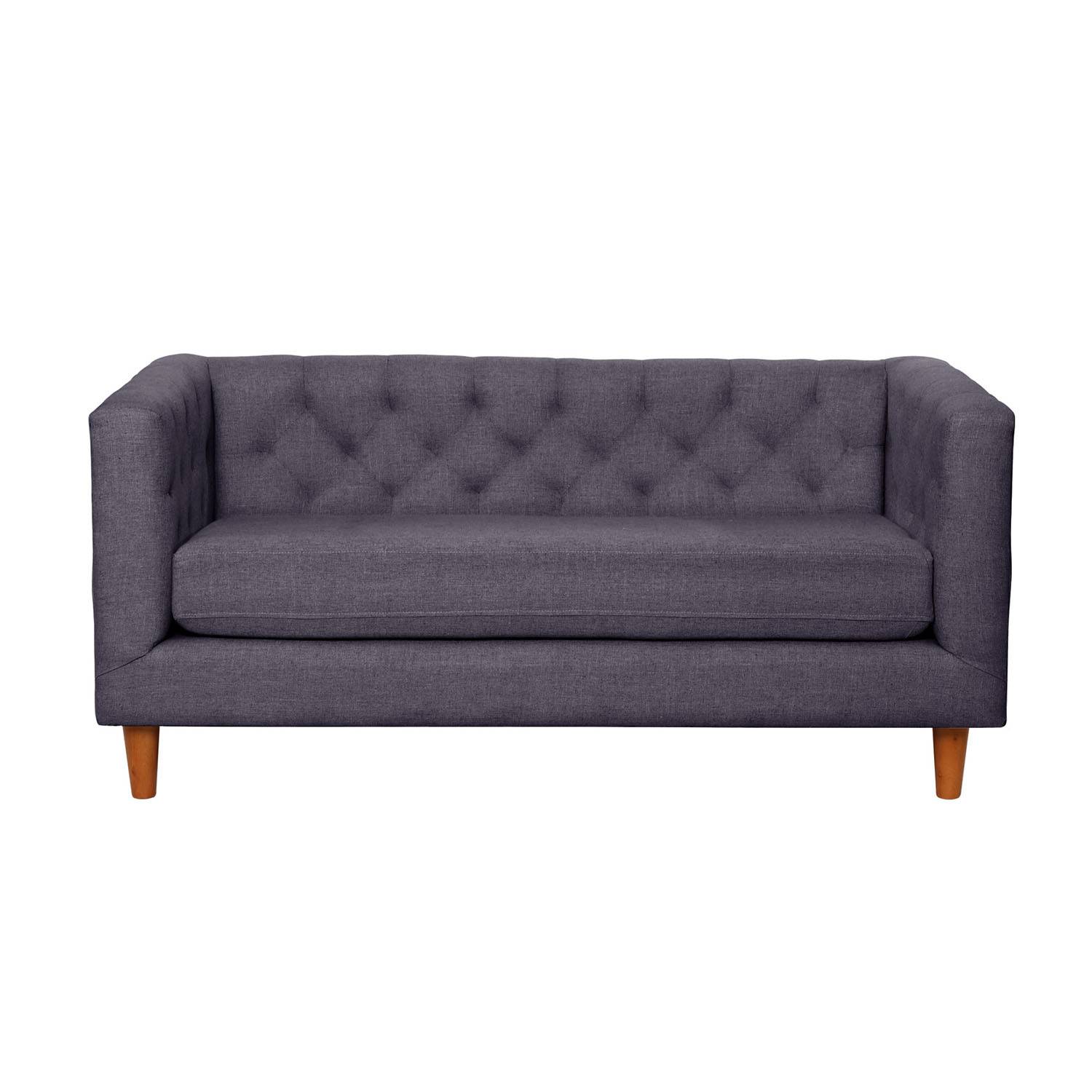 SOFA LATAM HOME BRESCIA 2 CUERPOS LINO GRIS OSCURO - 1