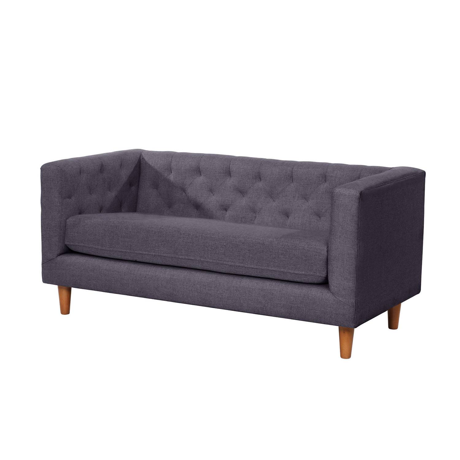 SOFA LATAM HOME BRESCIA 2 CUERPOS LINO GRIS OSCURO - 2